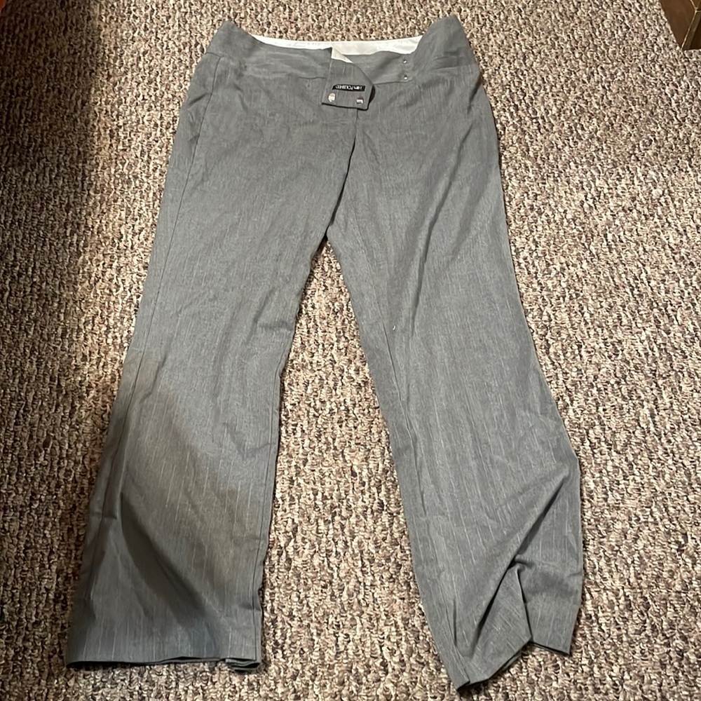 Grey pinstriped womens dress slacks. Maurices brand. Size 9/10 regular.